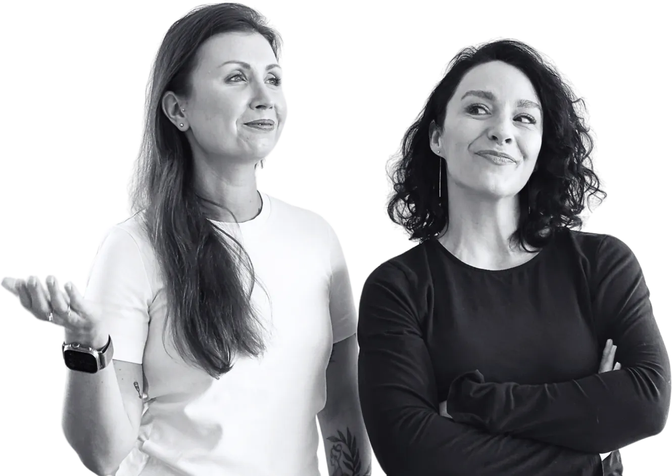 Ola i Kasia podczas nagrania